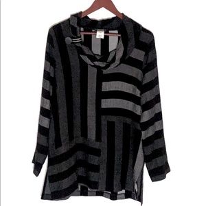 Dolcezza Black & Gray Artsy Tunic Size M
